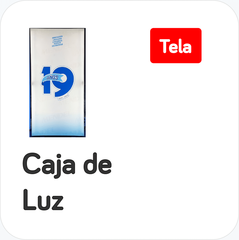 Caja de luz en tela