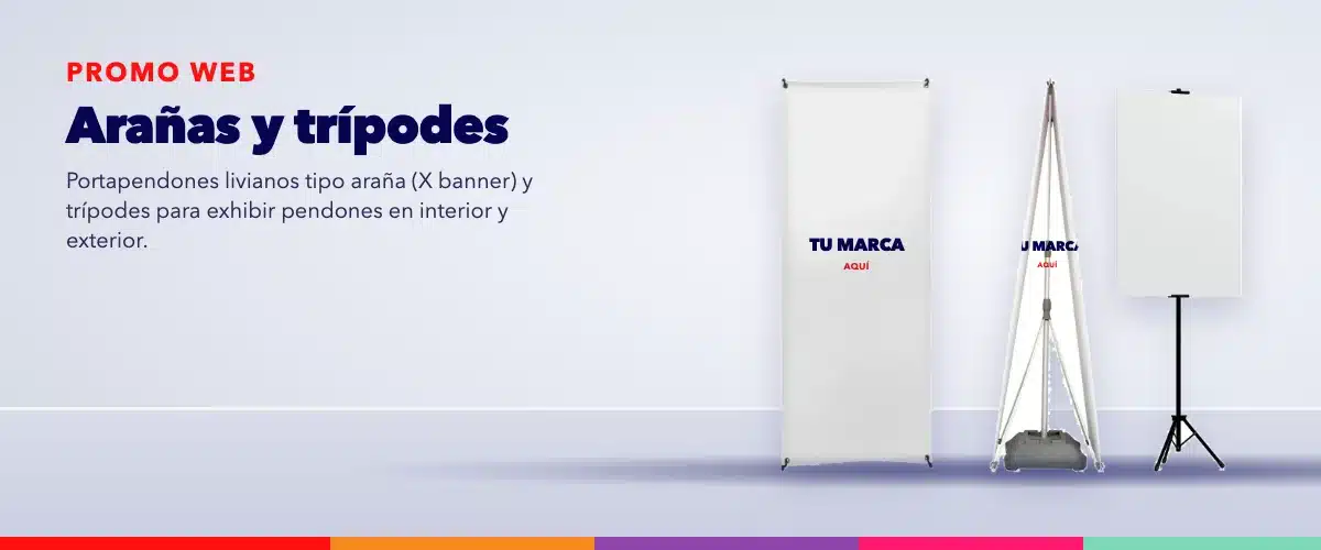 Arañas y trípodes – estructuras publicitarias Promo Web