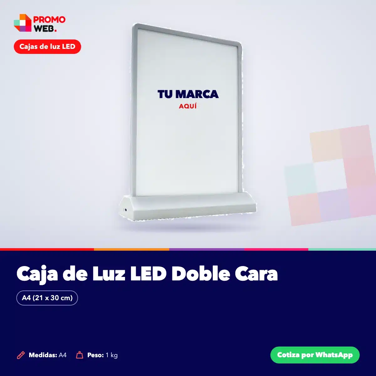 Caja de Luz LED Doble Cara – Promo Web