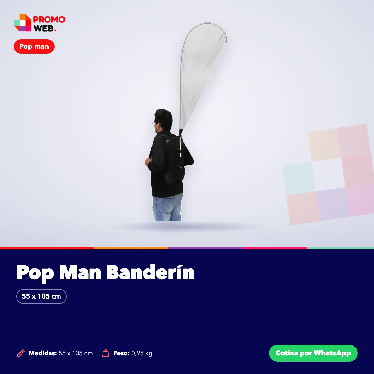 Pop Man Banderín – Promo Web