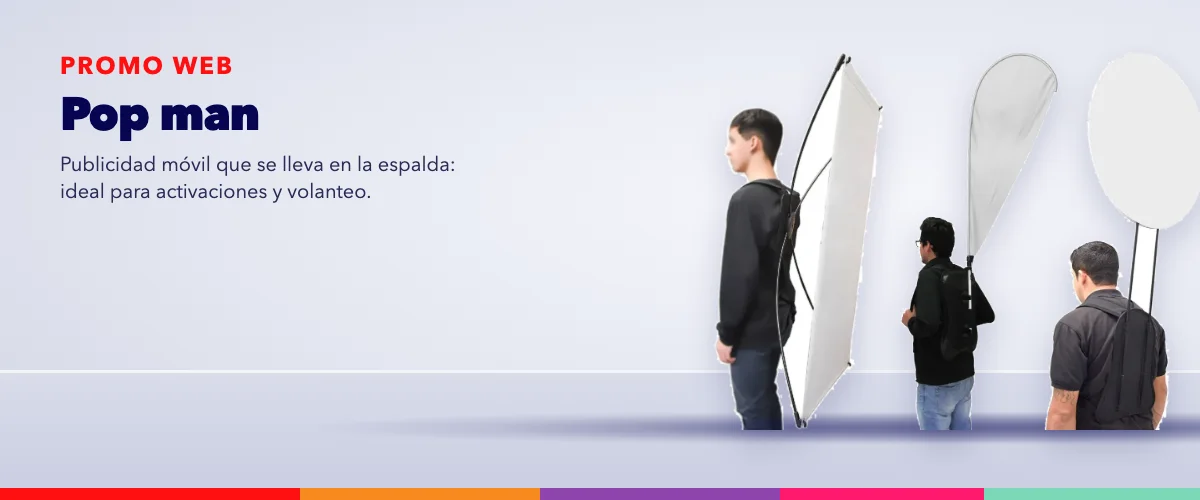 Pop man – estructuras publicitarias Promo Web