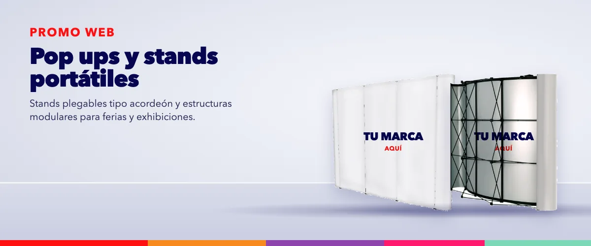 Pop ups y stands portátiles – estructuras publicitarias Promo Web