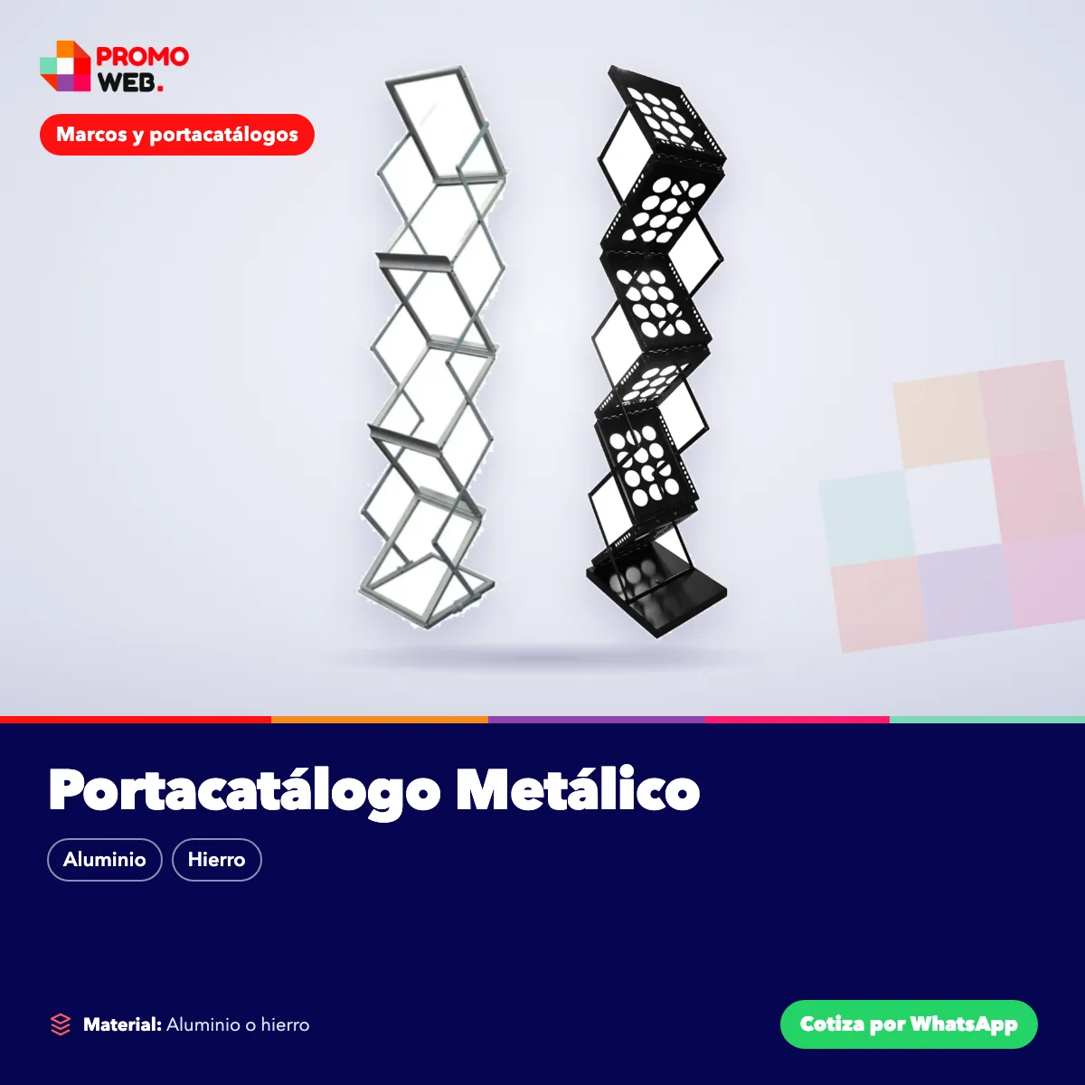 Portacatálogo Metálico – Promo Web